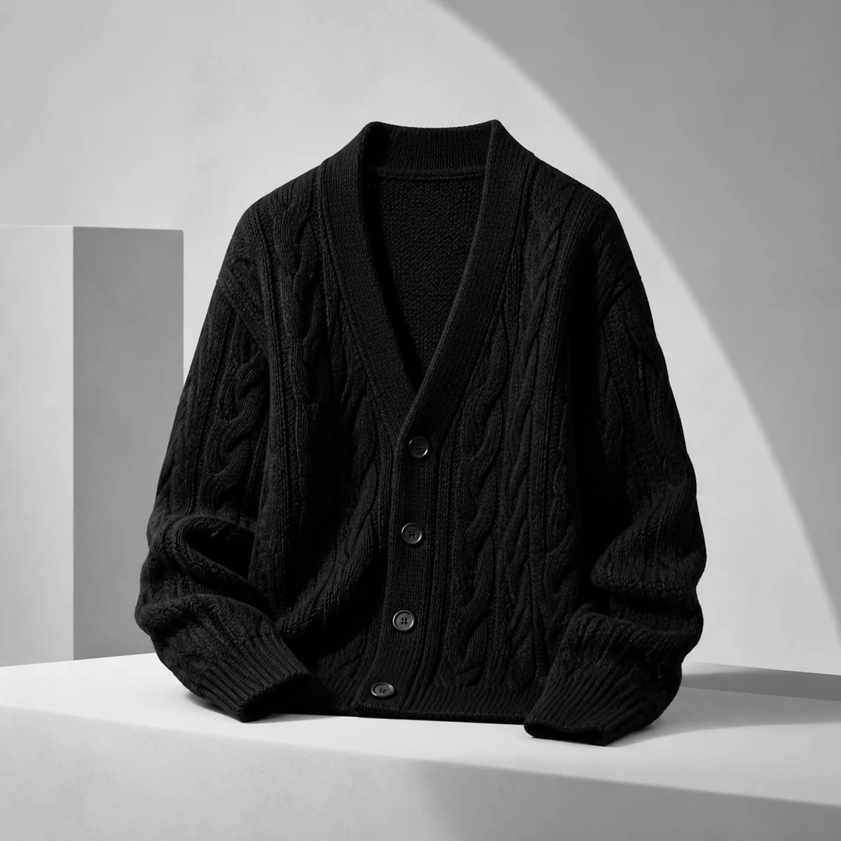 Cable Knit Cardigan · AUVRET