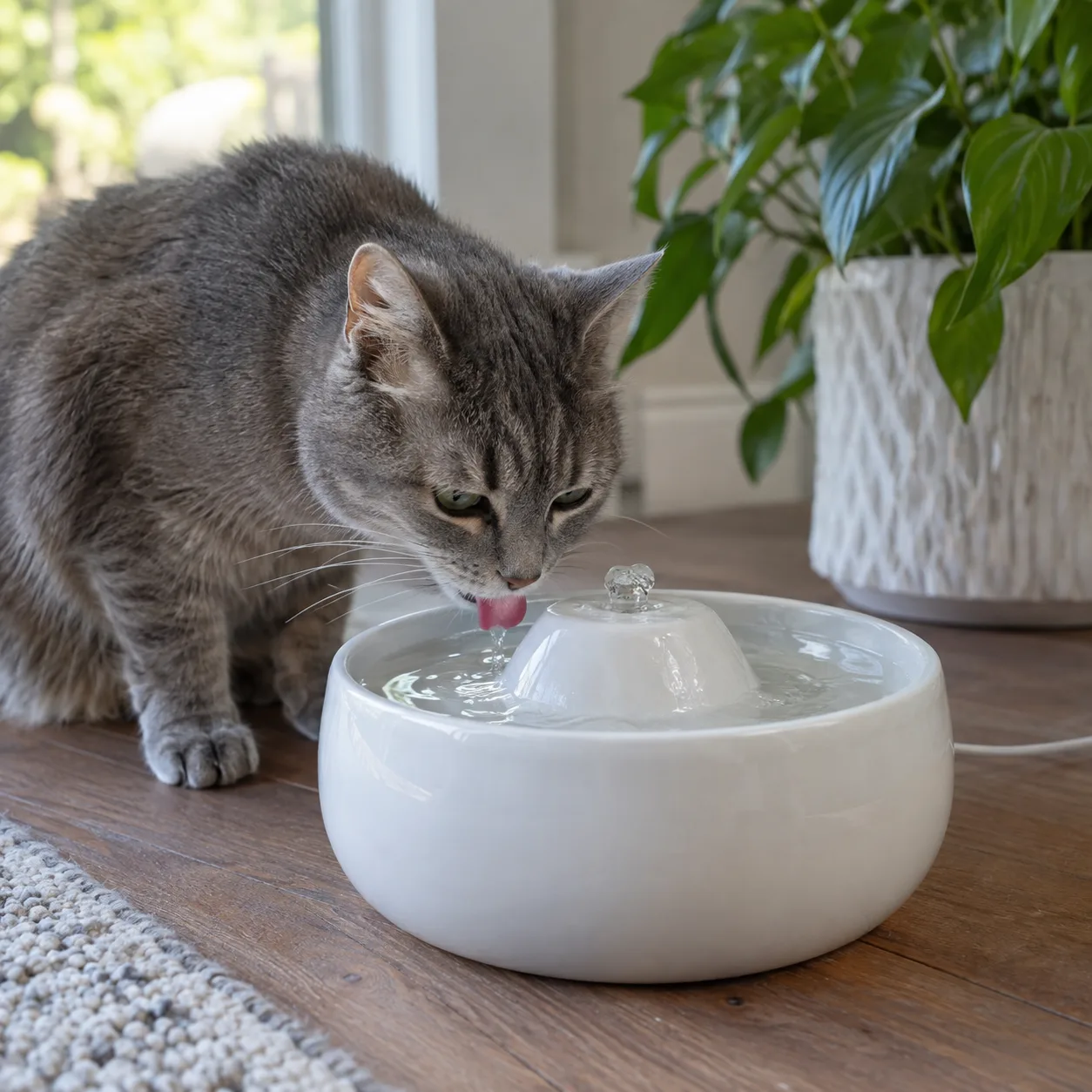 White Ceramic Fountain
