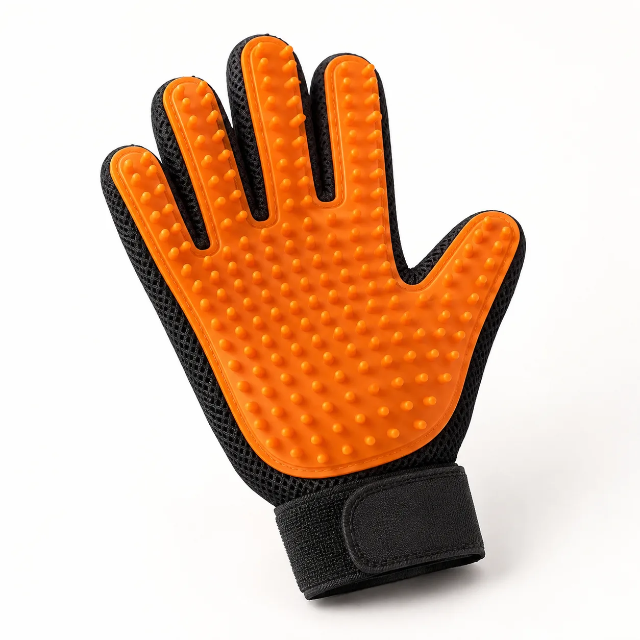 Orange Grooming Mitt