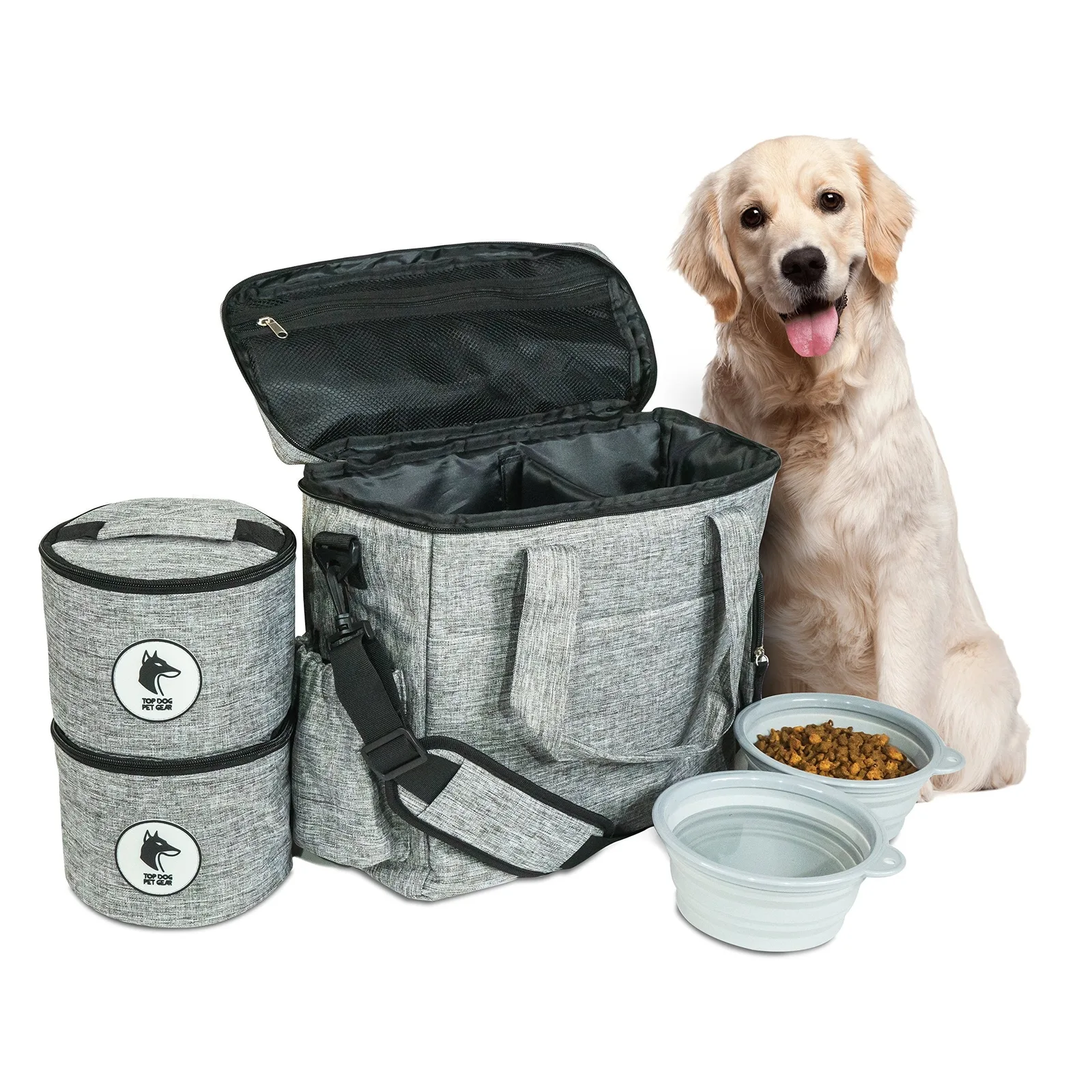 Top Dog Pet Travel Bag with Bowls
