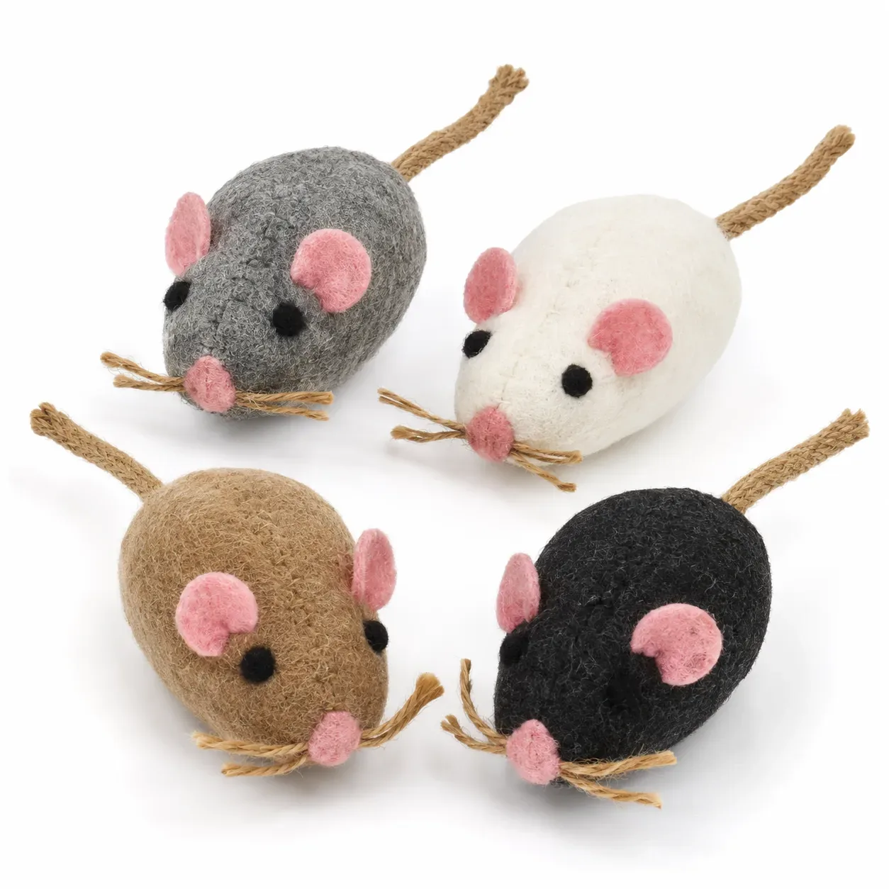 Felt Cat Mice — 4 Pack