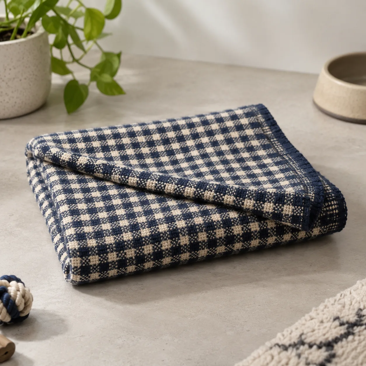 Cotton Check Blanket